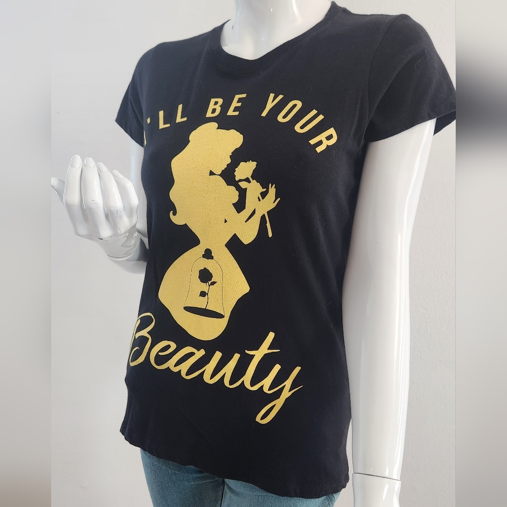Disney Black Beauty and The Beast I'll Be Your Beauty Girls T-Shirt Size Small - Picture 2 of 11
